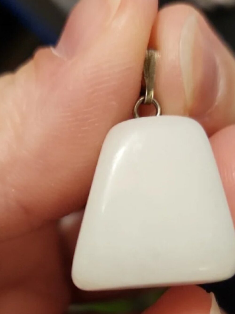 Batch of 4 Stone Pendants! Lapis Lazuli, White Onyx, Green Aventurine, Pink Qtz - Picture 12 of 15